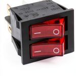 On-Off Latching Rocker Switch KCD2 Light 20A Green/Red FXPCGZISH-0