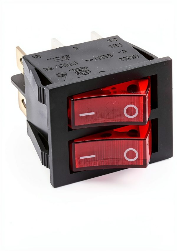 On-Off Latching Rocker Switch KCD2 Light 20A Green/Red FXPCGZISH-0
